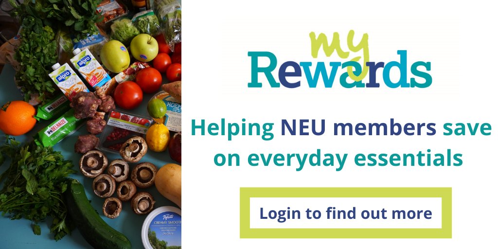 The <a href="/NEUnion/">National Education Union</a> is pleased to announce the launch of our member benefits scheme, #MyRewards. 

This is exclusively for our members and offers them discounts on groceries, gym membership, magazines, dining out, and family days out.

Find out more, login here👉 bit.ly/3DQANjJ