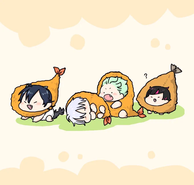 #イラストを4枚貼ると秋風に乗って絵柄を好いてくれる人の元へ届くらしい 