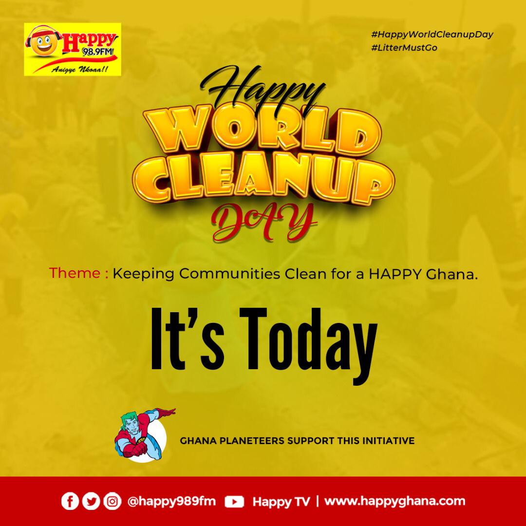 Y979FM's tweet photo. Time aso ooo time aso ‼️💯
Join us at Happy FM now and let’s start the CHANGE 🔥🔥
#HappyWorldCleanupDay
#LitterMustGo https://t.co/zqxUhcCo8m