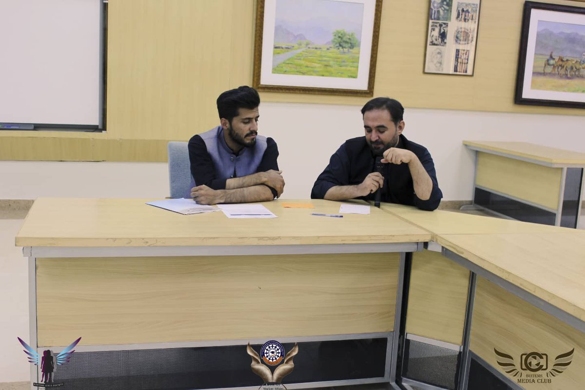 MediaClub_B's tweet photo. BUITEMS Girls Society 1st official meeting with their members and deputy  director  of student affairs *Sameen khan* 
And with the presdent of clubs and councils *Mr Rehan Babai*.
Event Photographer  *Ayesha younus* https://t.co/itxntcpxvo