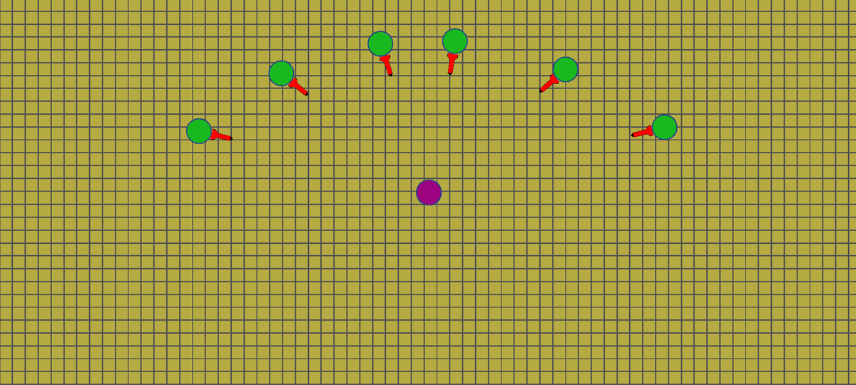 I tried adding a rocket indicator so you could tell when the enemies were about to shoot but it came out looking... interesting.

#screenshotsaturday #IndieGameDev #indiegames  #gamedev #unity3d