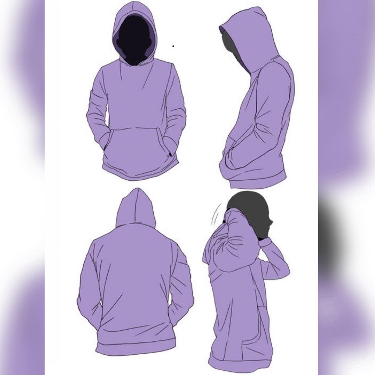 Hoodie Drawing Reference and Sketches for Artists