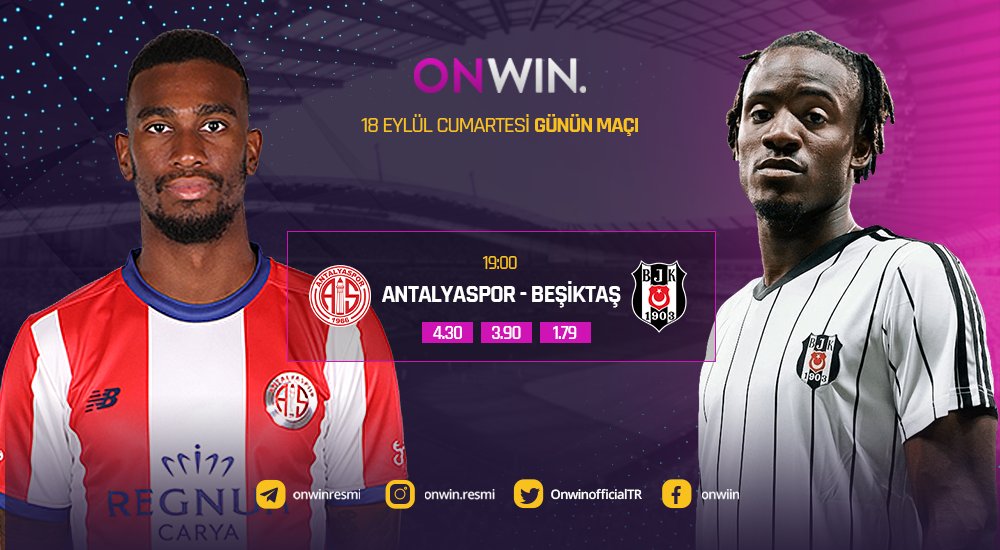 ⚽️Günün öne çıkan maçı bonuslarıyla beraber #Onwin 'de ! 🎁Yeni üyelerimize özel 50TL+15 Freespin DENEME BONUSU! ⚽️100% Süperlig Kayıp bonusu ✅Otomatik Cash-out ✅Bahis Düzenleme Özelliği 🖥 Günün OnwinTV'de İzle : onwin13tv.com 👉Detaylar: bit.ly/OnwinGuncel