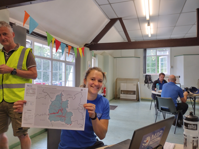 mapaction's tweet image. Our biggest training event of the year is in full swing.  A disaster simulation exercise featuring storm flooding in the fictional country of Oxenascire. Join us live at facebook.com/mapaction at 14.15 BST.
#MapActiontraining #MapActionSimEx #GIS #mapping #teamtraining