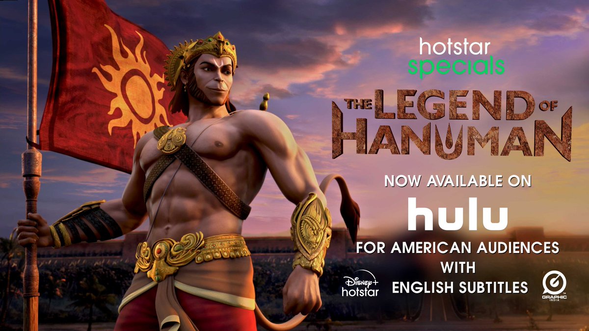 The Legend of Hanuman which hit #1 across all streaming platforms in India is now also available on HULU for American audiences with English subtitles.

#TheLegendOfHanuman #GraphicIndia #HotstarSpecials #hulu
