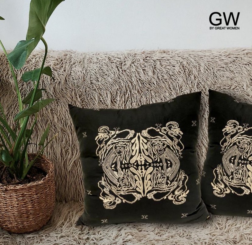 Our HOME line includes pillows using handwoven #greatwomentextiles and embroidery by our women weavers from cooperatives