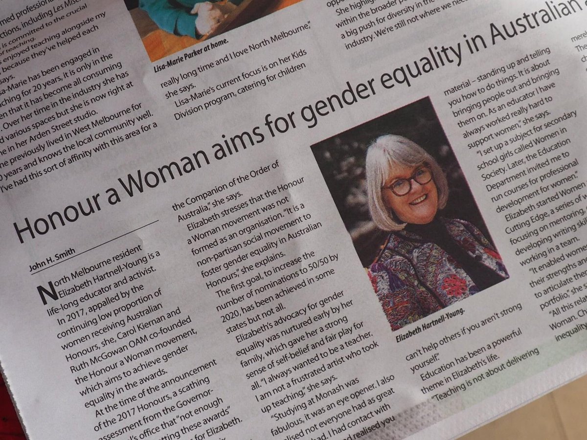 Local North Melbourne News article explains why I co founded Honour a Woman centre.org.au/images/uploads… @JennaPrice @tanya_plibersek @hula_grl @CarolKiernan6  #honourawoman