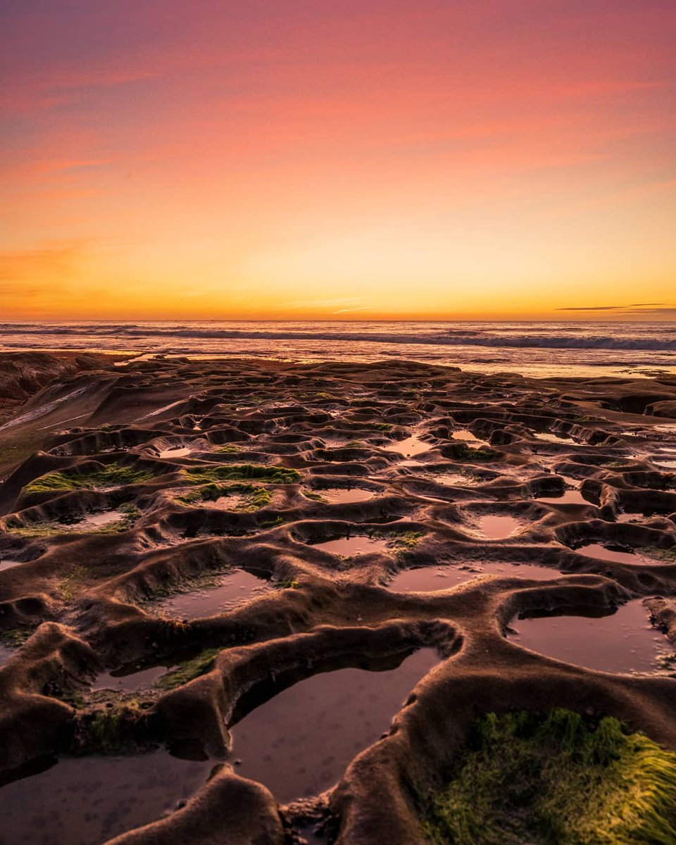 San Diego's tide pools are fascinating during the day — but can also be quite beautiful at night. 📸: bit.ly/2Wz3SyW #sandiegosunset #tidepools #pacificviews