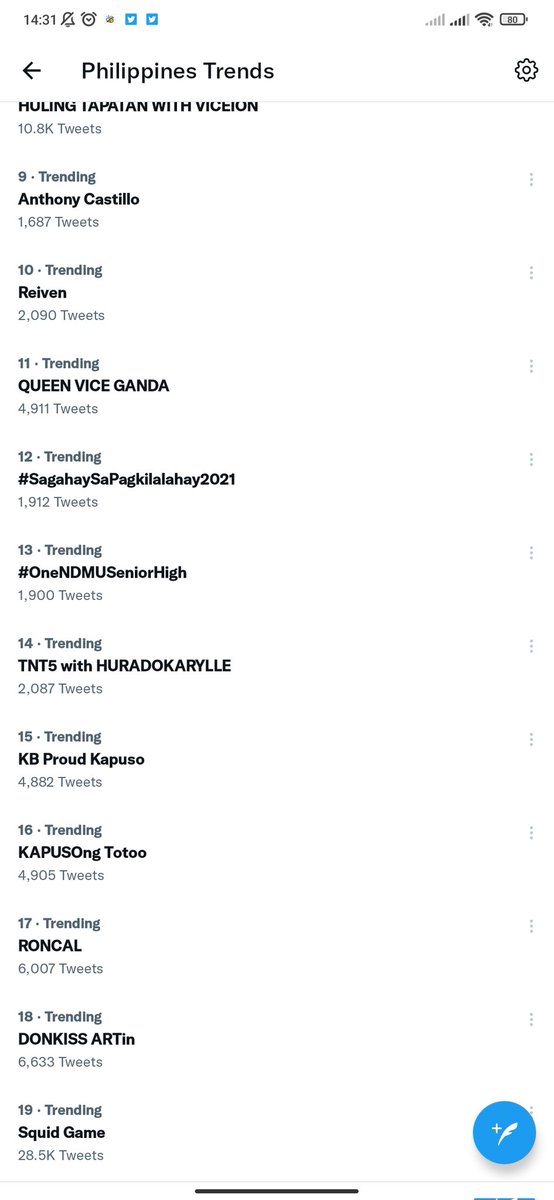 Yun oh! 15th and 16th Spot on PH TRENDS! <a href="/KapusoBrigade/">KAPUSO BRIGADE</a>

#StrongerKapusoBrigade
KB Proud Kapuso
KAPUSOng Totoo