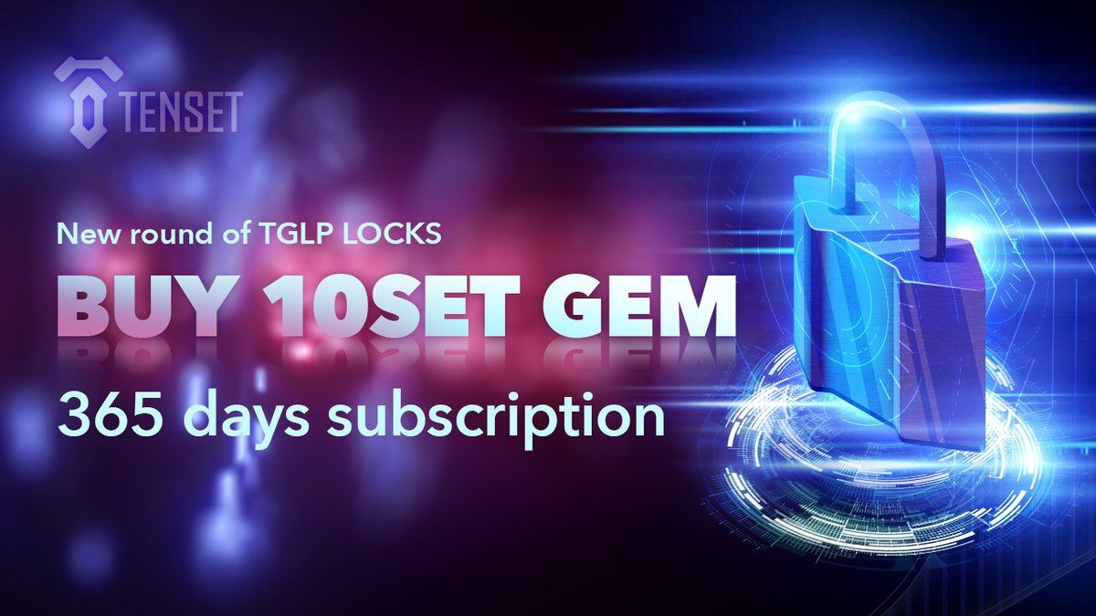 📢We just finished our promotional 3000 #10set  subscription!

💥From now on the number of tokens required to buy a subscription is: 4,000 #10set 

Book your 365-day pass to upcoming GEMs.
🕠Hurry up! LAST CHANCE offer including #KNG💎 valid only 72 hours:
tenset.io/tglp-subscript…
