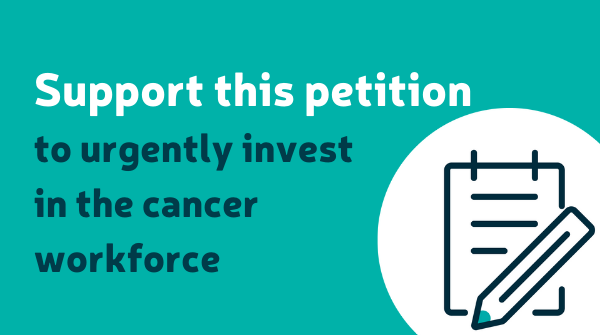 The Autumn Spending Review gives politicians the power to invest in our struggling cancer workforce. Campaign with us to show the Government just how important funding our cancer care professionals is. Sign the petition here: bit.ly/3AeeSkd