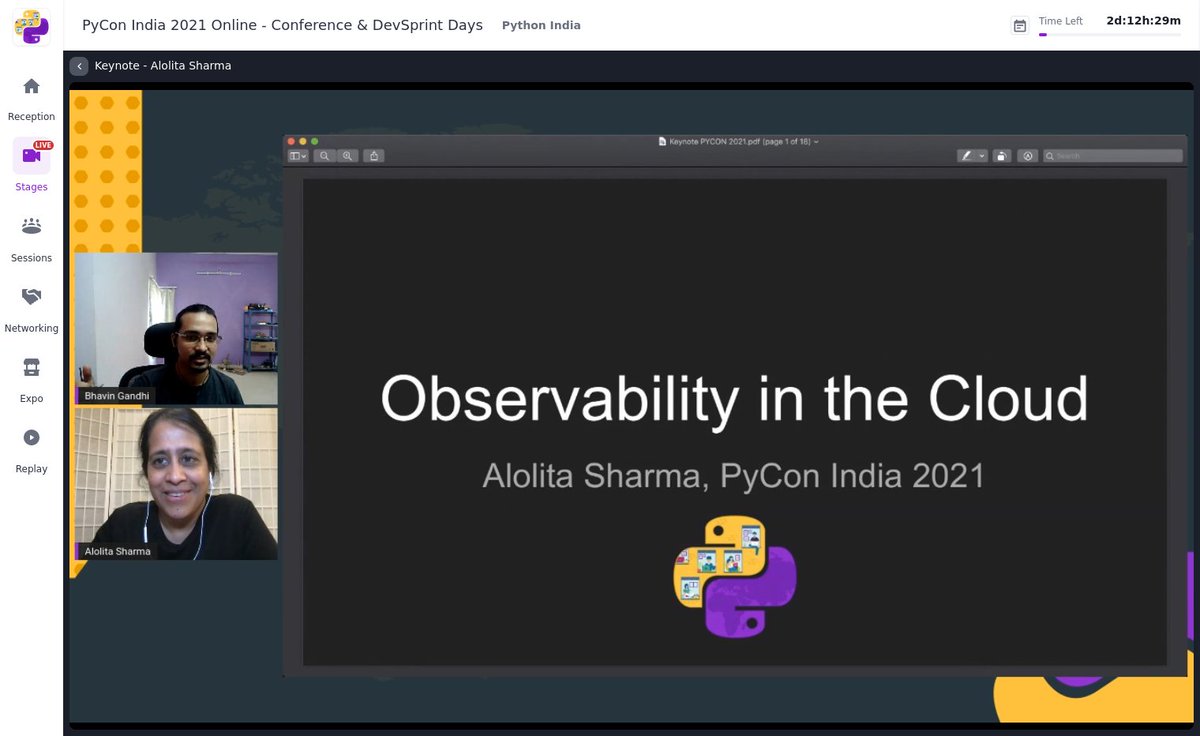 Join <a href="/alolita/">🌸Alolita Sharma🌸</a> on Stage 1 for the Keynote session.

#PyConIndia2021