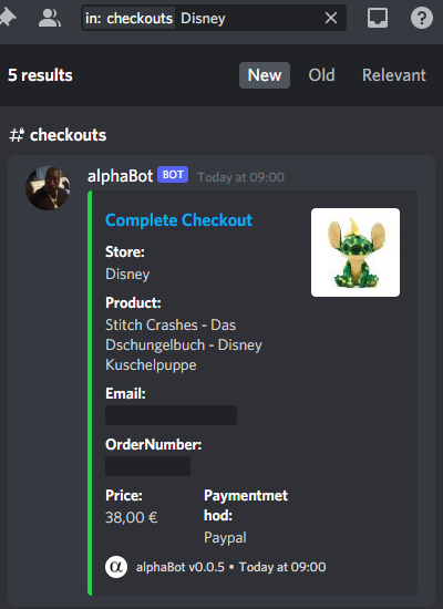w3sta's tweet photo. 5 task = 5 checkouts
thanks to @alphaBot_io https://t.co/etGb9CDPCj