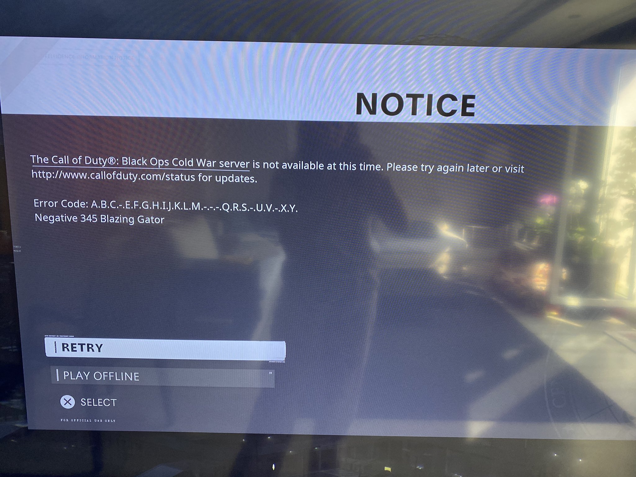 Неисправности в игре Black Ops Cold War