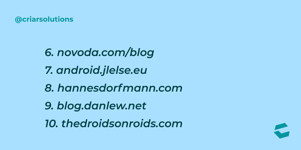 criarsolutions's tweet image. Best #Android Blogs To Follow!