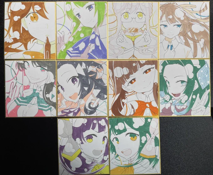 とりあえず色紙20枚分です 