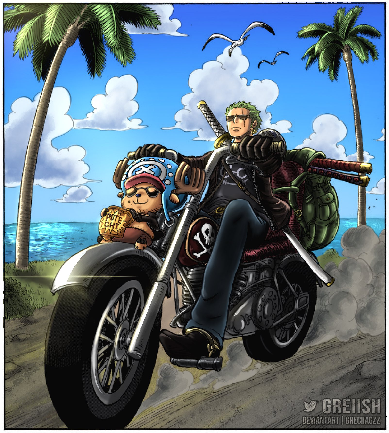 Grecia Zoro Chopper Cruising Around Coloring Of The Cover Page From Onepiece Chapter 854 T Co Mwdmcrha1p Twitter