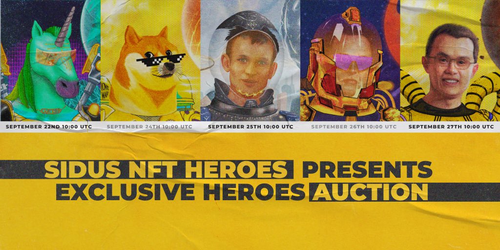 3 #NFTHEROES GIVEAWAY! 
To qualify:
1.Follow <a href="/galaxy_sidus/">SIDUS HEROES</a> <a href="/nftstars1/">NFT STARS</a> 
2.Tag 3 friends and #dogecoin #binance #Ethereum #ElonMusk #SpaceX #unicrypt 
3.RT 
4.Join discord.gg/PGD4bq7jE4
3 winners will be selected in 48 hours!
#NFTdrops #NFTGiveaway #NFT #NFTS #NFTART #SIDUS