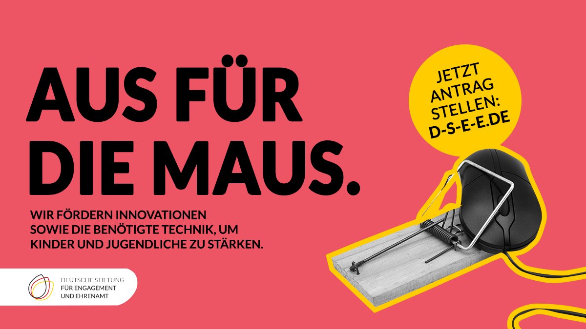 Wir geben Euch Starthilfe für Euer Angebot für Kinder und Jugendliche. Wie? Mit unserem Förderprogramm #ZukunftsMUT. Ihr habt eine innovative Idee, braucht dafür aber noch die passende Ausstattung? Dann jetzt noch bis zum 30.09. Antrag ausfüllen. Mehr: 👉…e-stiftung-engagement-und-ehrenamt.de/foerderung/zuk…