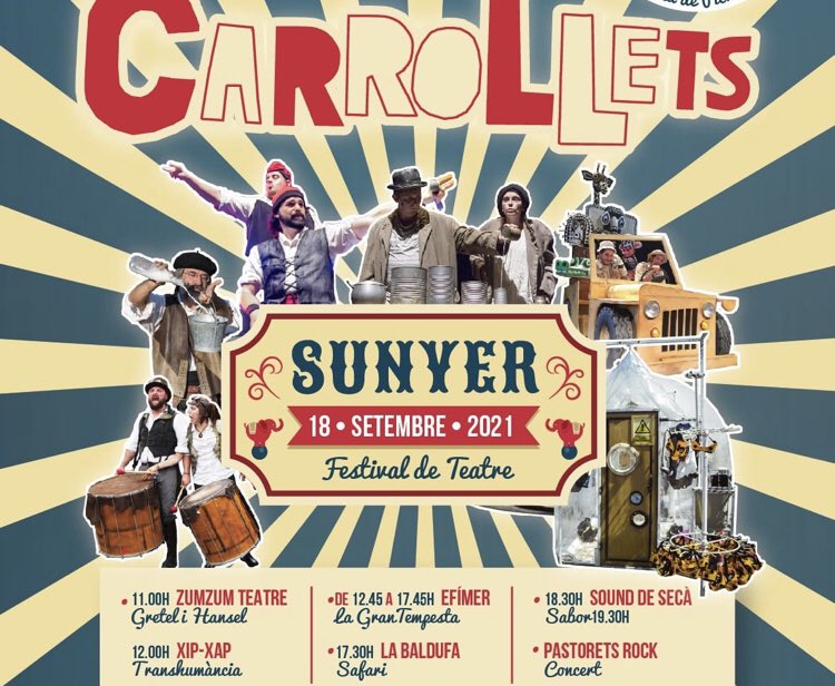 josepmporte's tweet photo. Avui tornem al #Carrollets de Sunyer. Tancarem el festival a partir de les 19.30 h. #Suner #Lleida #Festival #Cultura #Teatre @PASTORETSROCK https://t.co/yj5TRE1Soq