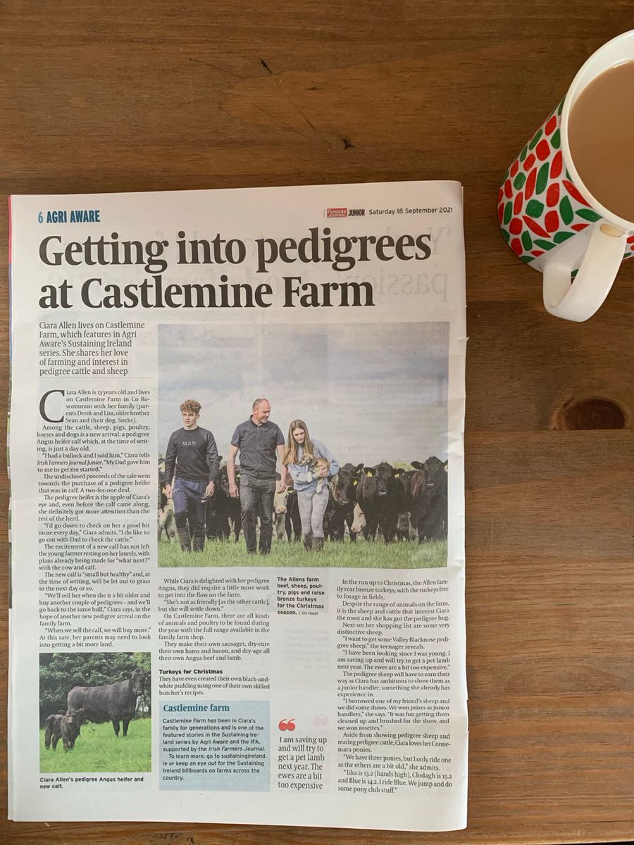 AgriAware's tweet photo. Our feature in the Farmer’s Journal Junior this week with Ciara from @castlemine farm ! 👏 https://t.co/nPNuEF1jUJ