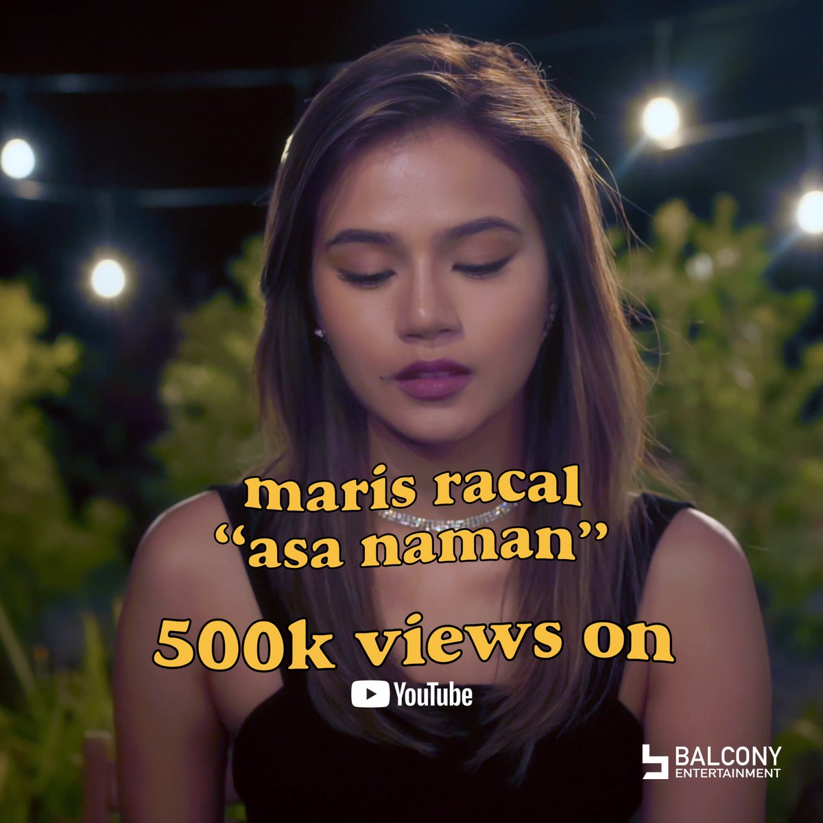 ⌛ <a href="/MissMarisRacal/">Maris Racal</a> 's music video for 'Asa Naman' now has more than 500k streams on YouTube! Keep'em coming #Balconation! 
⌛

Music Video: youtu.be/E_vztwIQwQE

Stream 'Asa Naman' here: lnk.to/MarisRacal-Asa…
