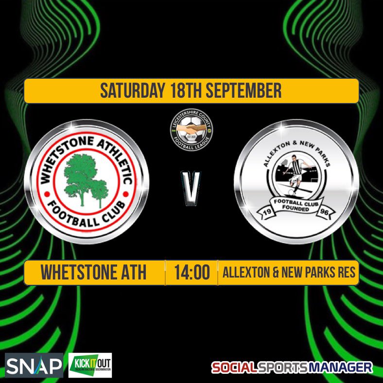 Today’s Industrial Laundry Equipment League 1 fixtures ..
<a href="/ClubBroughton/">Broughton Rangers Football Club</a> v <a href="/F_A_F_C/">Fleckney Athletic Football Club</a> Res
<a href="/cfa_2004/">CFA</a> v <a href="/sporting_old/">Sporting Old Boys Vets</a> 
<a href="/RothleyFC/">Rothley Imperial FC</a> Res v <a href="/Glenfieldtown/">Glenfield Town FC</a> Res
<a href="/WhetstoneAFC/">Whetstone Athletic</a> v @Allextonseniors Res
<a href="/LeicesterRange1/">LeicesterRangersFC</a> v <a href="/woodhouseimpsfc/">Woodhouse Imperial Football Club</a>