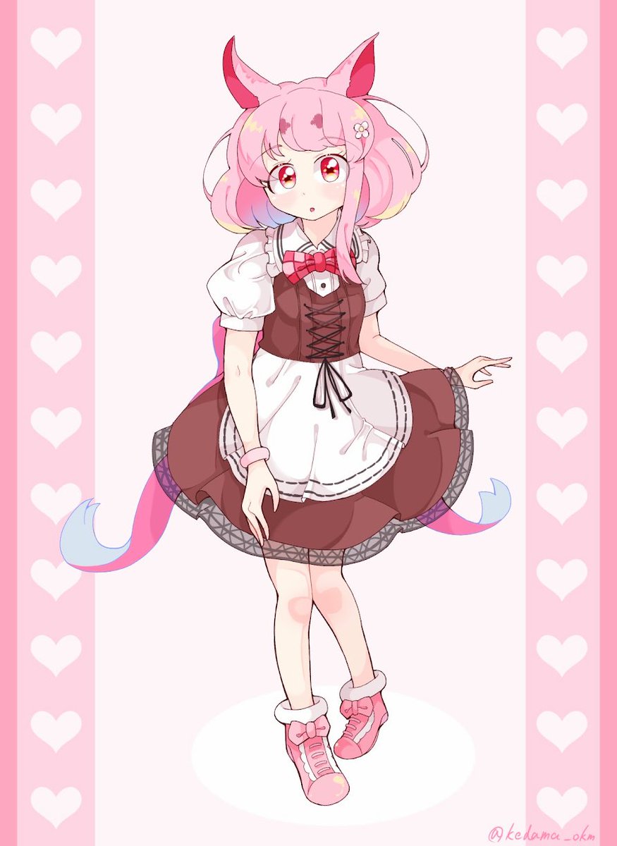 #自創作でピンク髪の女の子を紹介するタグ
豚の女の子です 