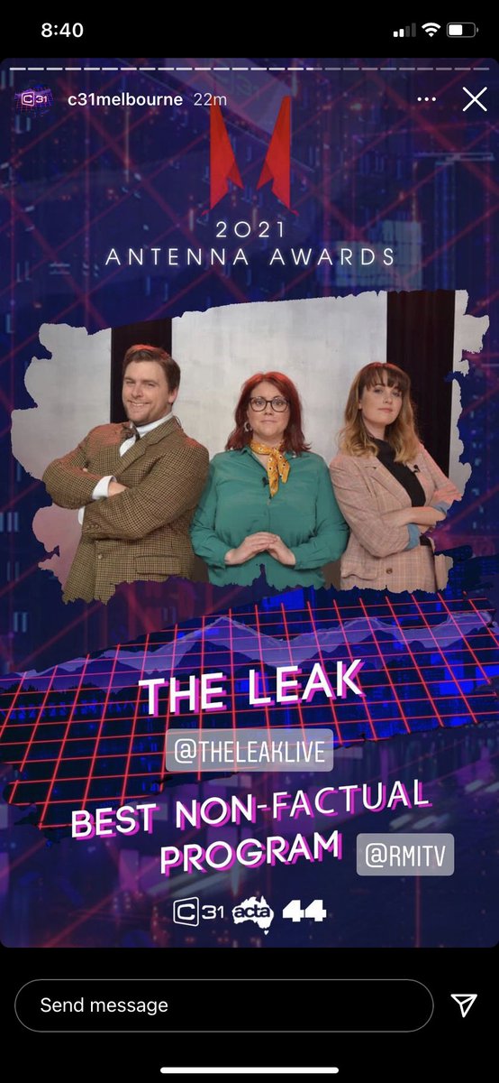 Oh hey! The season of The Leak I worked on won an award! Big congrats to <a href="/roseybish/">rose bishop</a>, <a href="/lenaimoon/">Lena Moon</a>, <a href="/ScottLimbrick/">Scott Limbrick</a>, @tonewords and the whole team!!