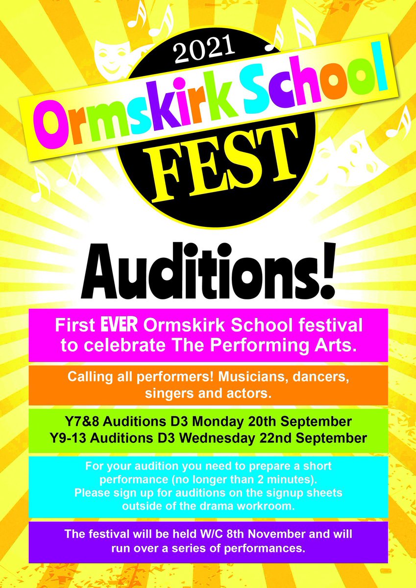 Ormskirk_Arts's tweet photo. SO many names signed up from all year groups 7-13 for our auditions next week! We cannot wait to see you all 🎭🎶🎸🎧🥁🎤 #OSFest Theatre and Live Music is back! @OrmskirkSchool @Ormskirk6thForm ps- there’s still time to sign up if you haven’t already! https://t.co/2QTldpSz6d