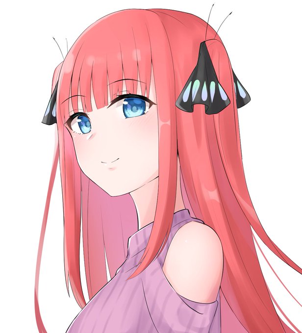 トリ🕊️イラスト・漫画練習したい人さんがTwitterに投稿した中野二乃(五等分の花嫁)のイラスト。