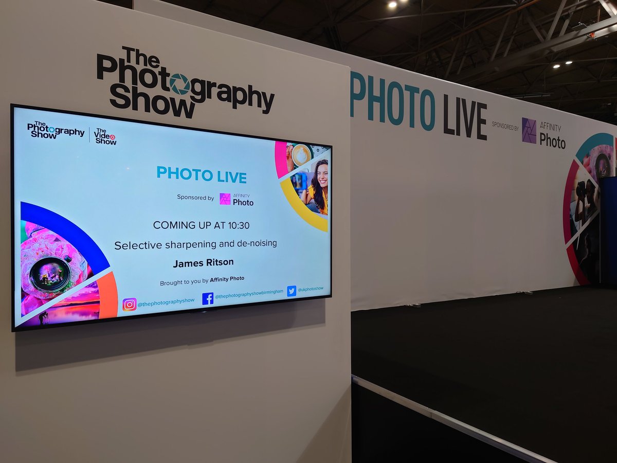 Great to be back <a href="/ukphotoshow/">The Photography & Video Show</a> - catch our <a href="/JamesR_Affinity/">James Ritson</a> with daily workshops at the Photo Live Stage B802 and grab our exclusive show discount - any desktop app or workbook for £25