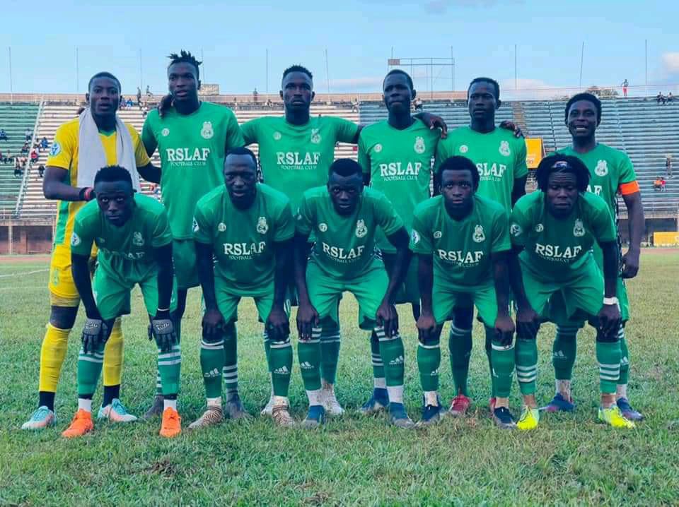 Full-Time; It all ended 1-1 at the Siaka Steven Stadium between FC Kallon and RSLAF FC. 
Philip Conteh puts FC Kallon in front in the first-half, and Alex Perry levels the scores 1-1 with a brilliant finish in the 79” minutes.

FC Kallon 1-1 RSLAF FC