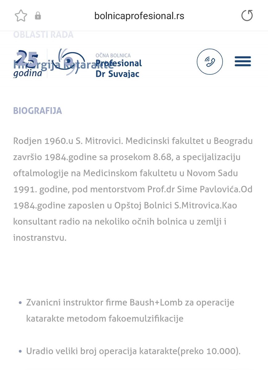 Ako je ovo obaveštenje autentično, a verujem da nije, dr Dragan Martinović radi u Opštoj bolnici u Sremskoj Mitrovici, i tamo NE PREGLEDA nevakcinisane pacijente, ali u Očnoj klinici Suvajac gde radi privatno verovatno nema taj luksuz. Zovite kliniku pa proverite!