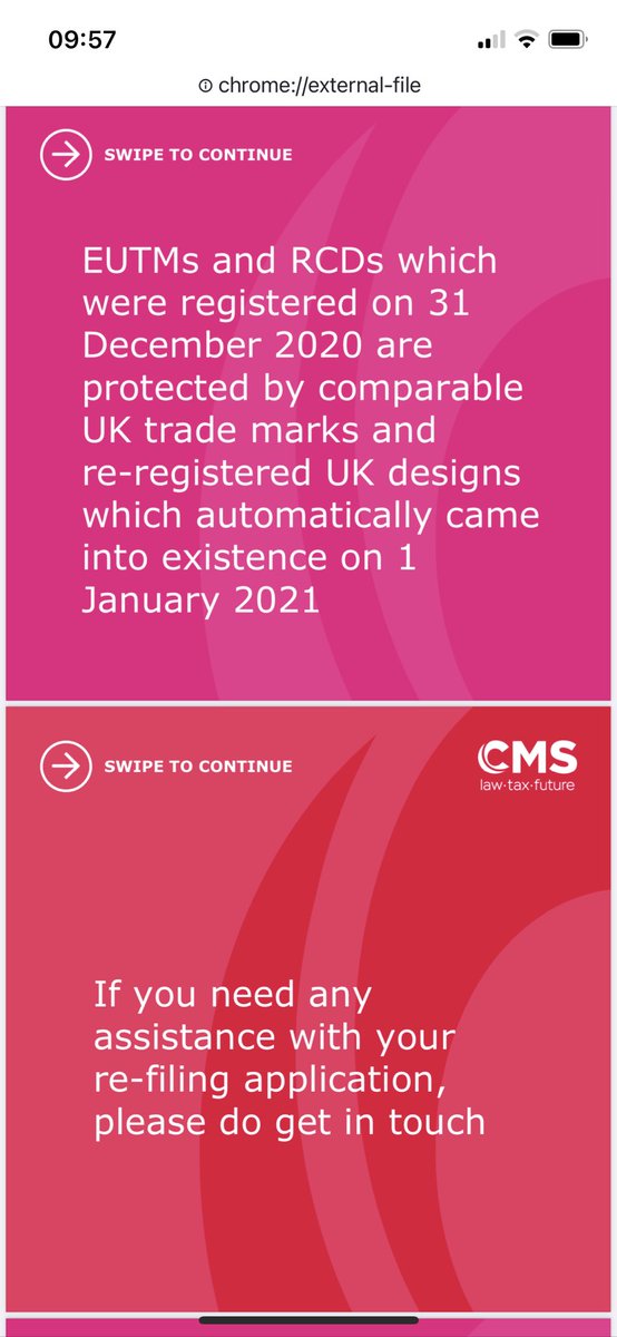 Did you file an EU trademark or design in the last 12 months which hasn’t registered yet? If so, PLEASE don’t forget the deadline for filing corresponding UK applications is 30 September 2021. Get in touch!