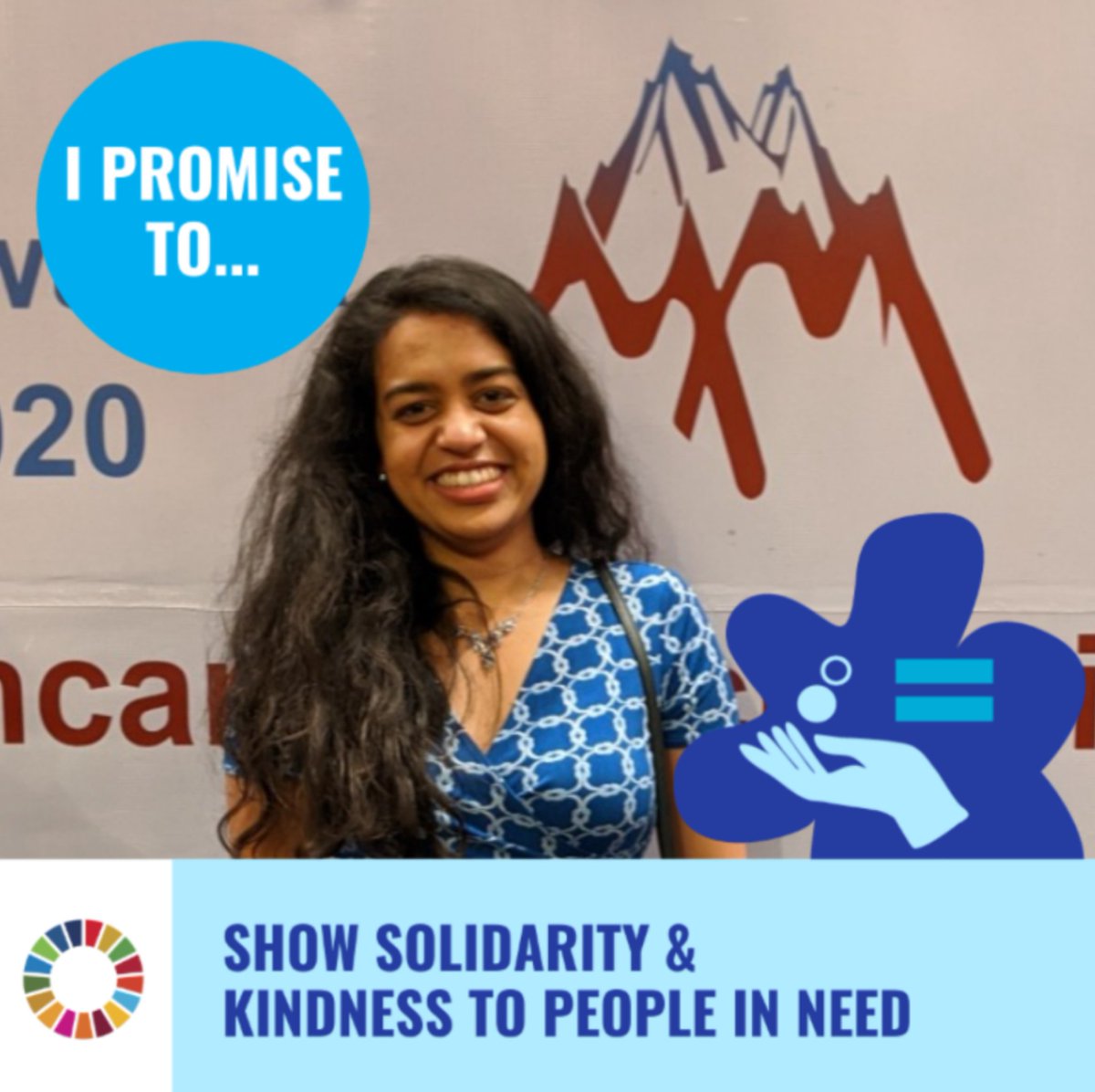 I promise to show solidarity and kindness to people in need. Join me and make your promise to help achieve the #GlobalGoals and create a better world for everyone. un.cheerity.com/p/3_ibsSehO?r=…