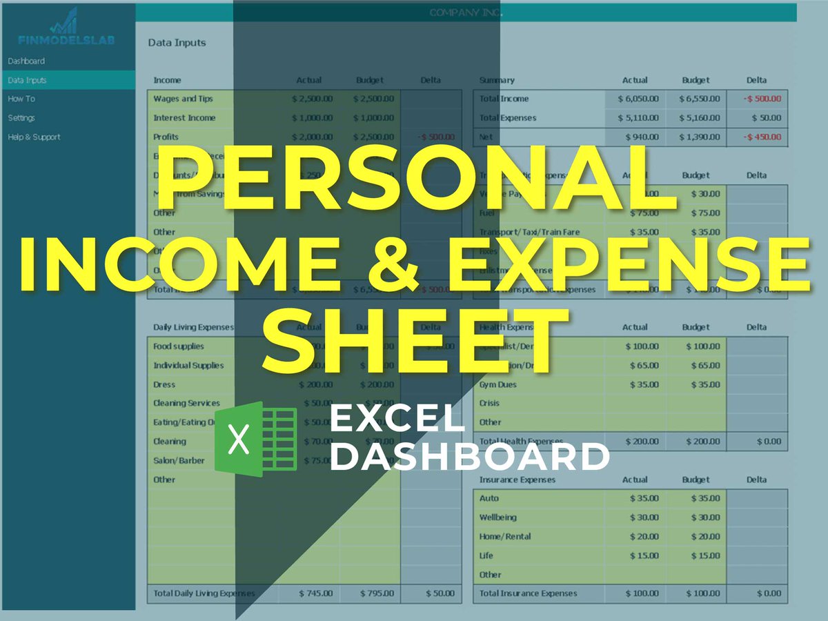 Personal Income And Expense Sheet 

finmodelslab.com/products/perso… 

#startups #funding #startup #venturecapital #entrepreneurship