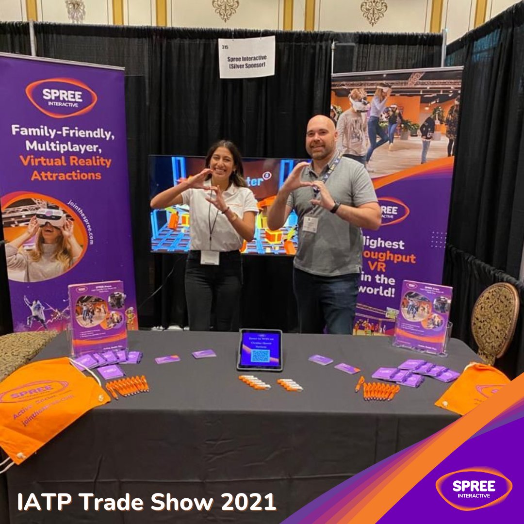 The SPREE team had a great time at the <a href="/IATP_Trampoline/">IATP</a> trade show!

If you missed us, don't worry there is still a chance to discover what SPREE Arena has to offer at one of our other trade shows.

Book a meeting here: hubs.la/H0XzR_M0

#VR #realityshowvirtual #tradeshow