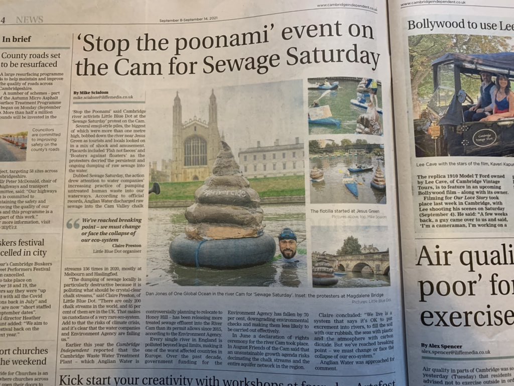 <a href="/elybltc/">Philip Eden</a> <a href="/lornadupre/">Cllr Lorna Dupré 🇯🇪 🔶</a> Re location of sewage works taking green belt of 3 Cambs villages to support employment led growth in city with a water crisis &amp; Cam full of sewage? Anglian Water gets tax payer £200m to re locate plant working well yet doing nothing about all the antiquated village sewage works?