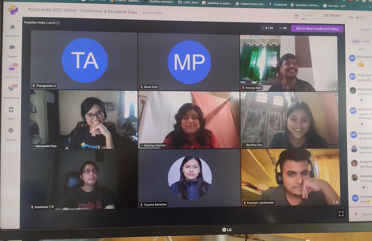 Join the PyLadies Lunch Session on Hopin.

<a href="/PyladiesI/">PyLadies India</a> #PyLadies #PyConIndia2021