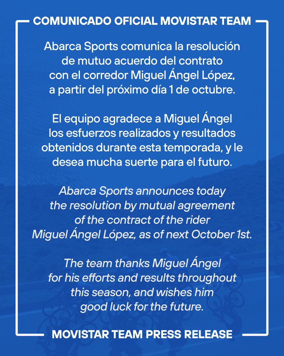 Movistar_Team's tweet photo. https://t.co/e0etLmw3H9