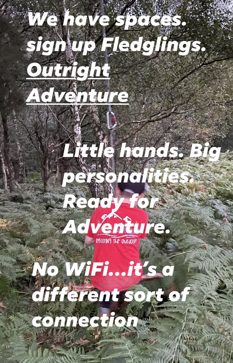 OutrightAdv's tweet photo. @OutrightAdv #youth #group age 3-5. We have spaces. Sign up to enjoy #nature #connection #team #fun #rebootingtheoutdoors Signup for the October session and weekly family challenges. https://t.co/7ROeETc9lc