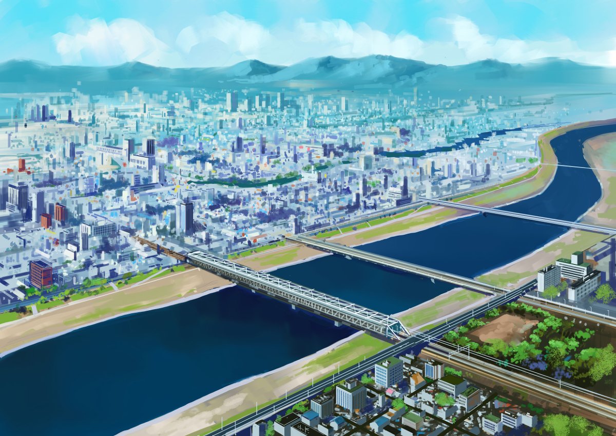 nizo_miya's tweet photo. Painter2022買ったった #オリジナル #風景 #Painter #CorelPainter #街並み https://t.co/2mK4bbetUf https://t.co/s5ipWaW2Is