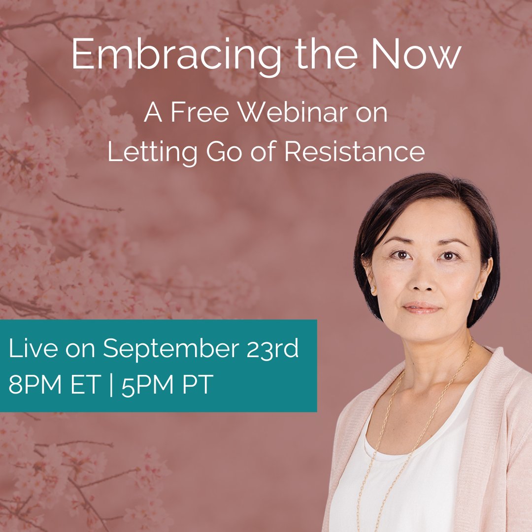 EckhartTolle's tweet image. If you feel like you could use some more Presence in your life, we are so happy to invite you to Embracing the Now: A Free Webinar on Letting Go of Resistance with Kim Eng. Join us on September 23, 2021 at 8 PM ET | 5 PM PT. Register here: bit.ly/3kiKAaE