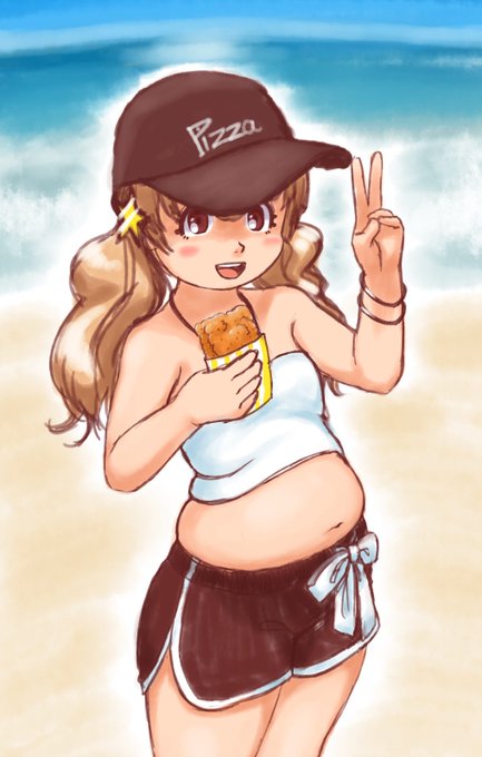ビーチで遊びなれてるタイプのアネピザ先輩 