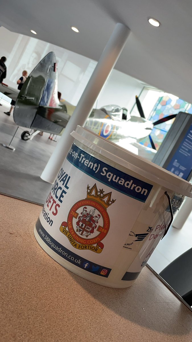 mave_317's tweet photo. @388Squadron what a view we have at our stall at Hanley Museum for the opening of the Spitfire https://t.co/p680asmJ9e
