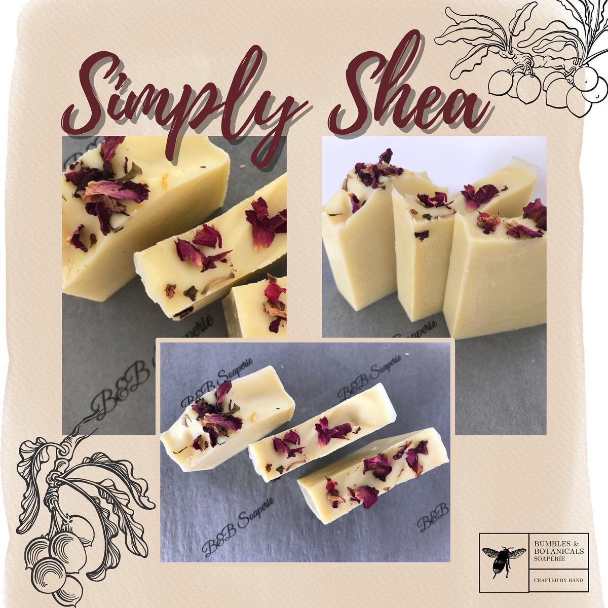 Our Simply Shea bars💕With antioxidants, anti inflammatory and moisture boosting properties🐝🌿 #essentialoils #homemade #soapart #naturalskincare #vegansoap #washyourhands #selfcare #soapy #bath #ecofriendly #skin #homemadesoap #zerowaste #handmadesoaps #soapbars #clean