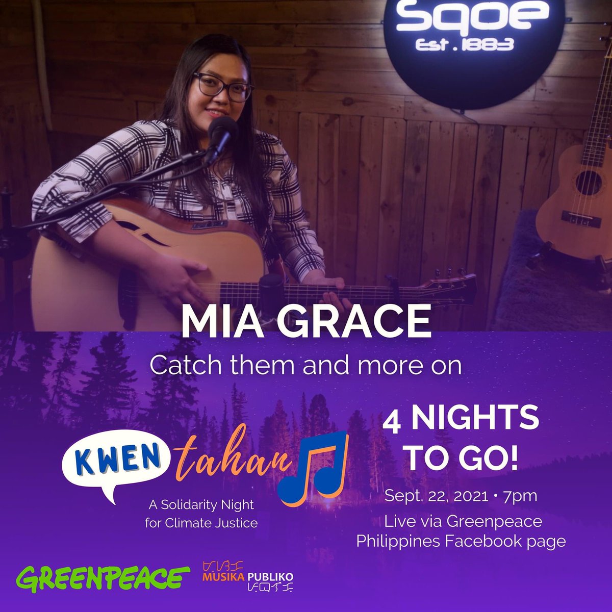 gpph's tweet photo. SOLID ang lineup sa Solidarity Night natin pero mas solid kapag kasama namin kayo UwU 

ROUGE, Anima Tierra, &amp; MIA GRACE are joining the fun in solidarity with Filipino climate advocates.  

Sept. 22, 7pm via Greenpeace PH Facebook Live. 

#ClimateJusticeNOW 
#FollowUpLang https://t.co/BRHT1TOnII