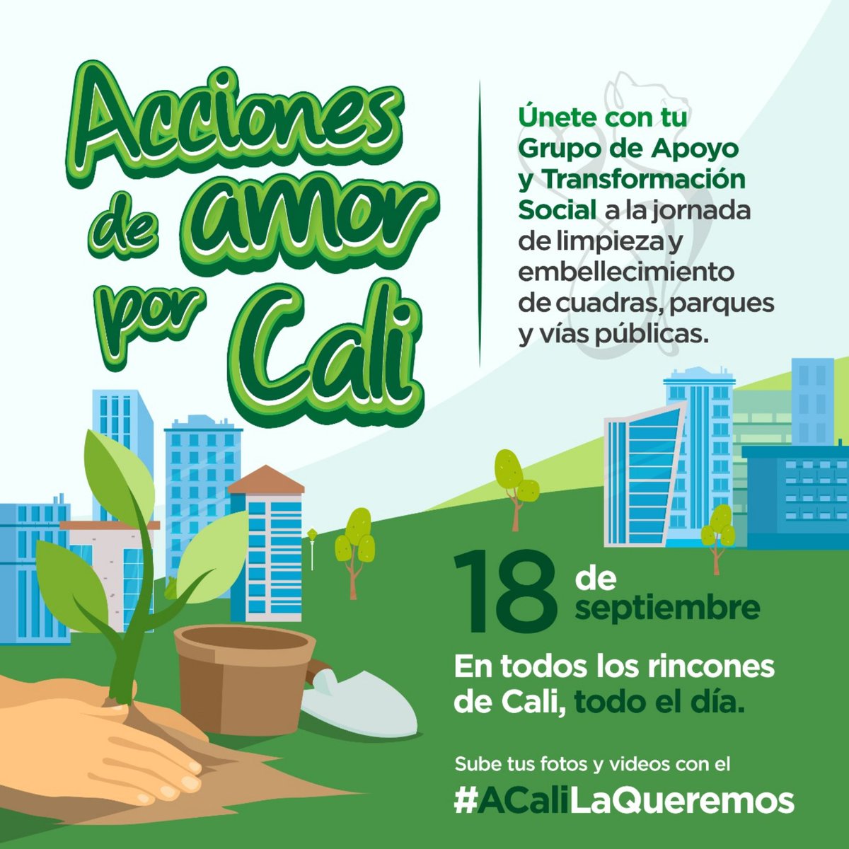 rodrisalazarco's tweet photo. A Cali se le mima, se cuidad, se protege y embellece, #hoy desde los grupos de apoyo y transformacion social y ciudadanias activas se expresan acciones de amor por Cali, por que #ACaliLaQueremos #TeQueremosCali https://t.co/Da5dLMvzkc