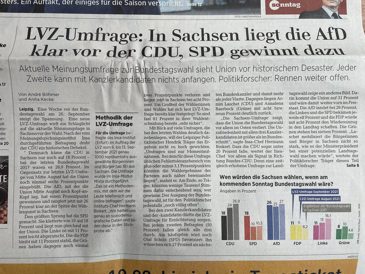 Demokratie ist ein Geschenk, dass in dieser Welt so gar nicht selbstverständlich ist und das wir schützen müssen. Wie erschreckend sind da die aktuellen Prognosen für Sachsen 🥺😠 Für ein freies, weltoffenes, plurales, grünes, lebenswertes Sachsen. Bitte geht wählen! #btw2021